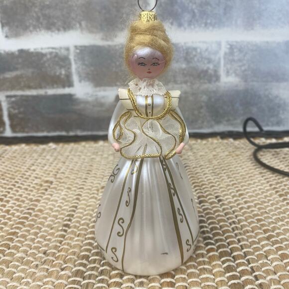 Vtg De Carlini Soffieria Italian blown glass Ornament Blonde 5.5" - Picture 8 of 13